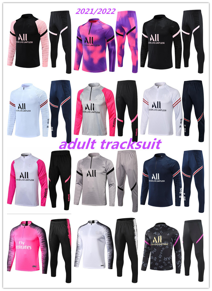 

2022 2023 paRis adult tracksuit long zipper jacket Survetement 22 23 psgs chandal futbol MBAPPE football jackets soccer training suit man set, Lavender