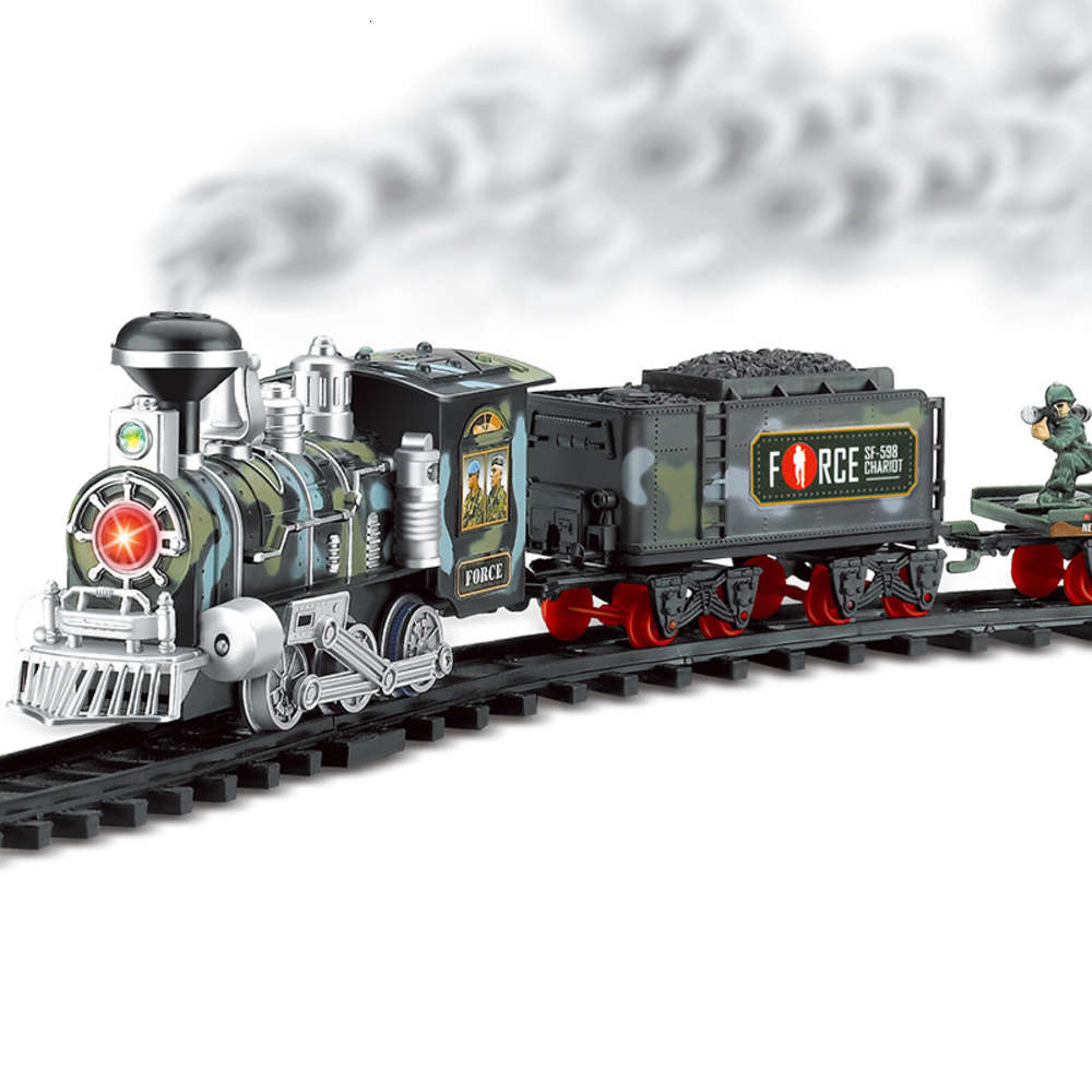 

Electric/RC Car Electric smoke remote control rail simulation model rechargeable steam train children's toy set