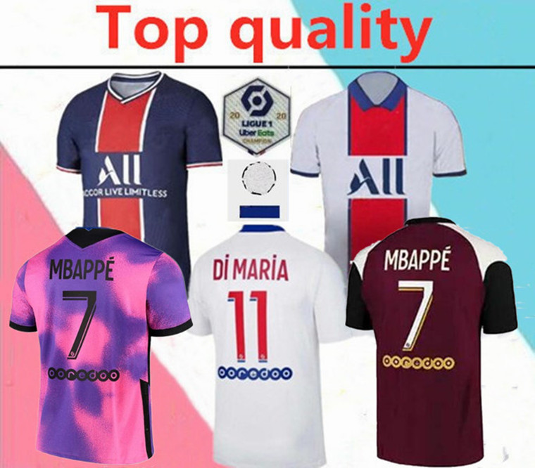 

2021 Paris VERRATTI soccer jerseys 20/21 mbappe CAVANI men football shirt survetement maillot de foot, Black;yellow