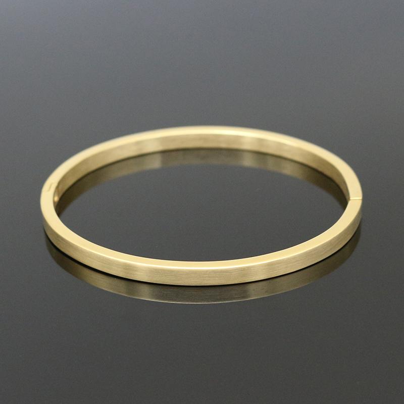 

Bangle Men/Women Stainless Steel Round Simplicity Bangles & Bracelets For Women Trendy Charm Jewelry