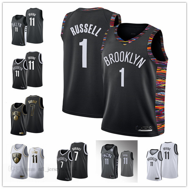 

Mens women youth new BrooklynNetsKyrieIrving7 KevinDurant 72 Biggie white black Throwback City Basketball jersey