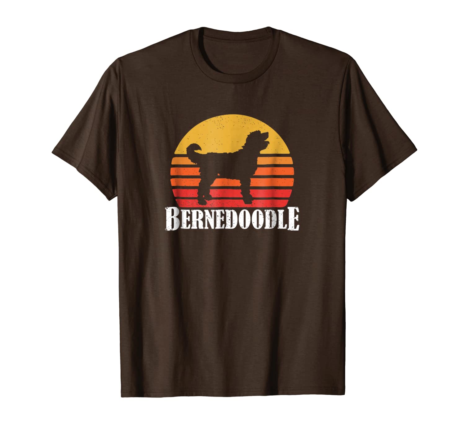 

bernedoodle shirt - retro vintage doodle, White;black