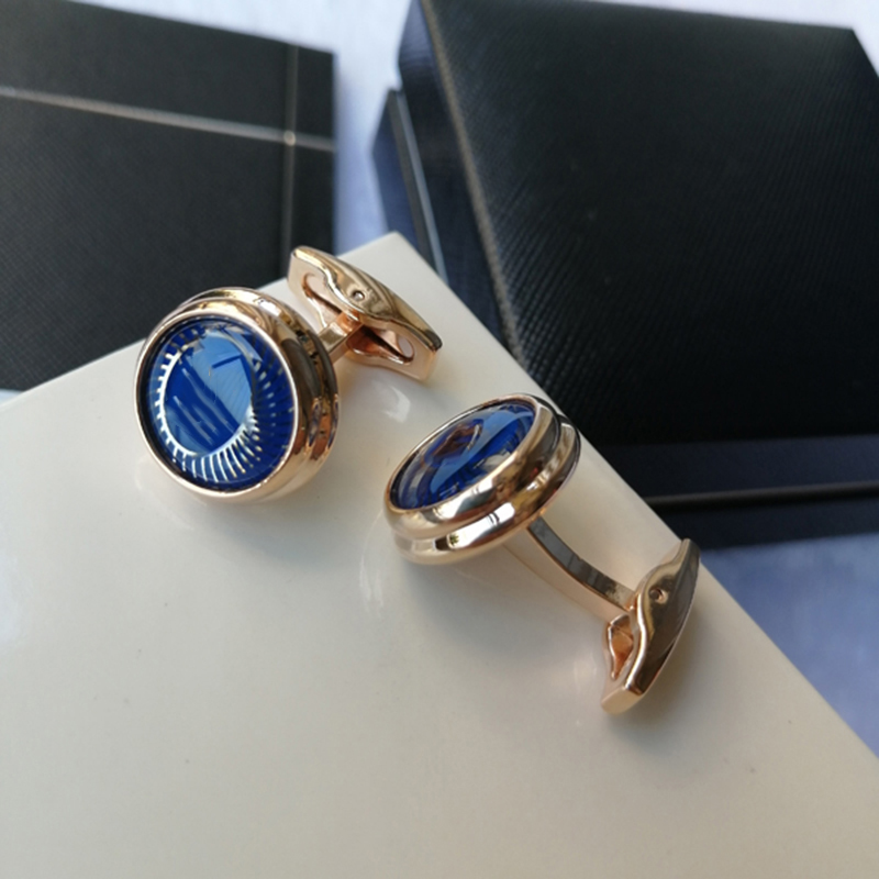 

Luxury Jewelry Men Cuff Links Exquisite Design High Quality Shirt Cufflinks Festival Gift Rose-gold