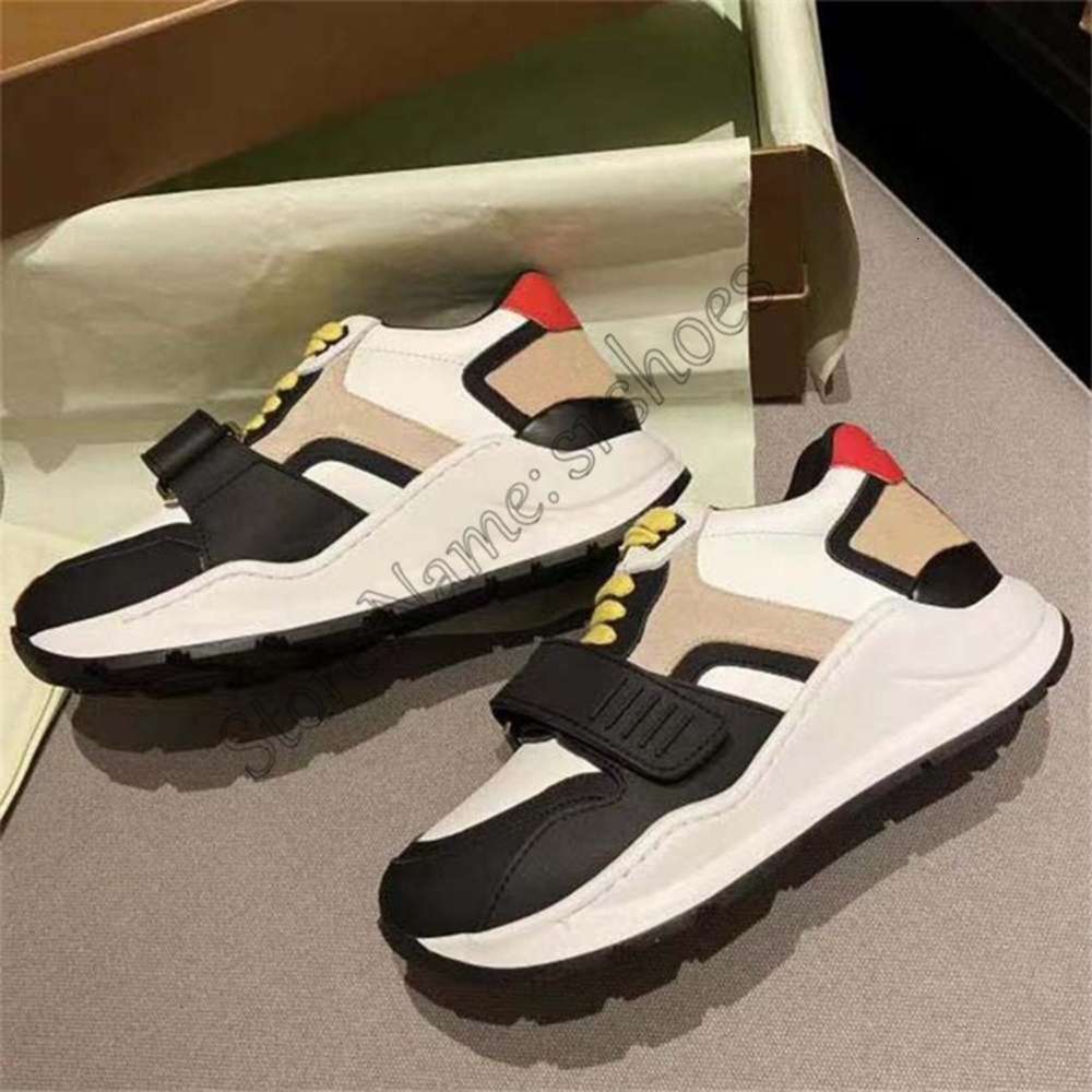 

Ronnie Check Low-Top shoes Printing Strap Leather Italy Designer Vintage sneakers Luxurys Runner Trainers Lace-up Front Fasteni tingfengf, Color 03
