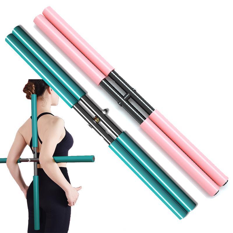 

Resistance Bands Yoga Pole Open Shoulder Beauty Back Correction Hunchback Stick Standing Training Indoor Sports Fitness Equipment, Red