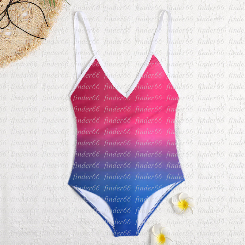 

Gradient Swimwear Women Coloured swimsuits Bikini set Fashion Bathing Suit Summer Beach Mix V Neck