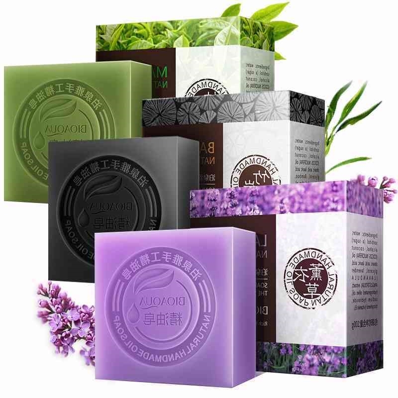

bamboo charcoal Matcha Poquanya Lavender cleanser Essential Oil Soap Beauty handmade soap cosmetics