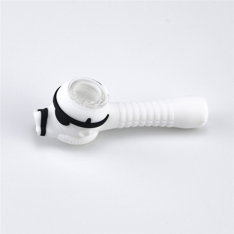 

New Design Glass Smoking Pipe Accessories Portable Bowl Silicone Hand