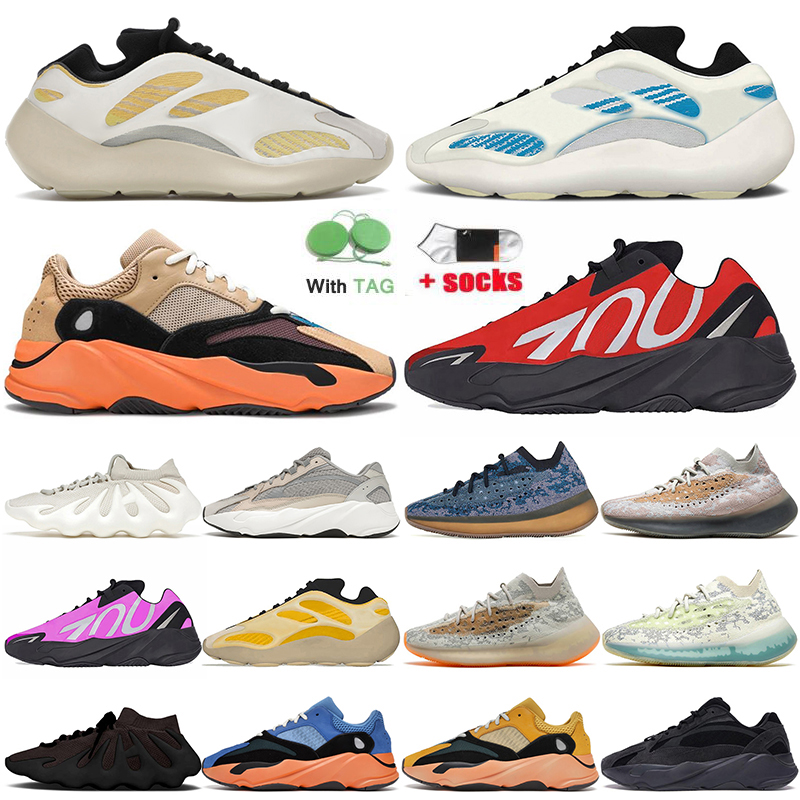 

With Socks Fashion 700 Running Shoes Mens Women Bright Cyan Enflame Amber 450 380 Triple White Off Sneakers Hylte Glow Mist Bone Trainers Sports Size 36-46, M39 analog 36-46