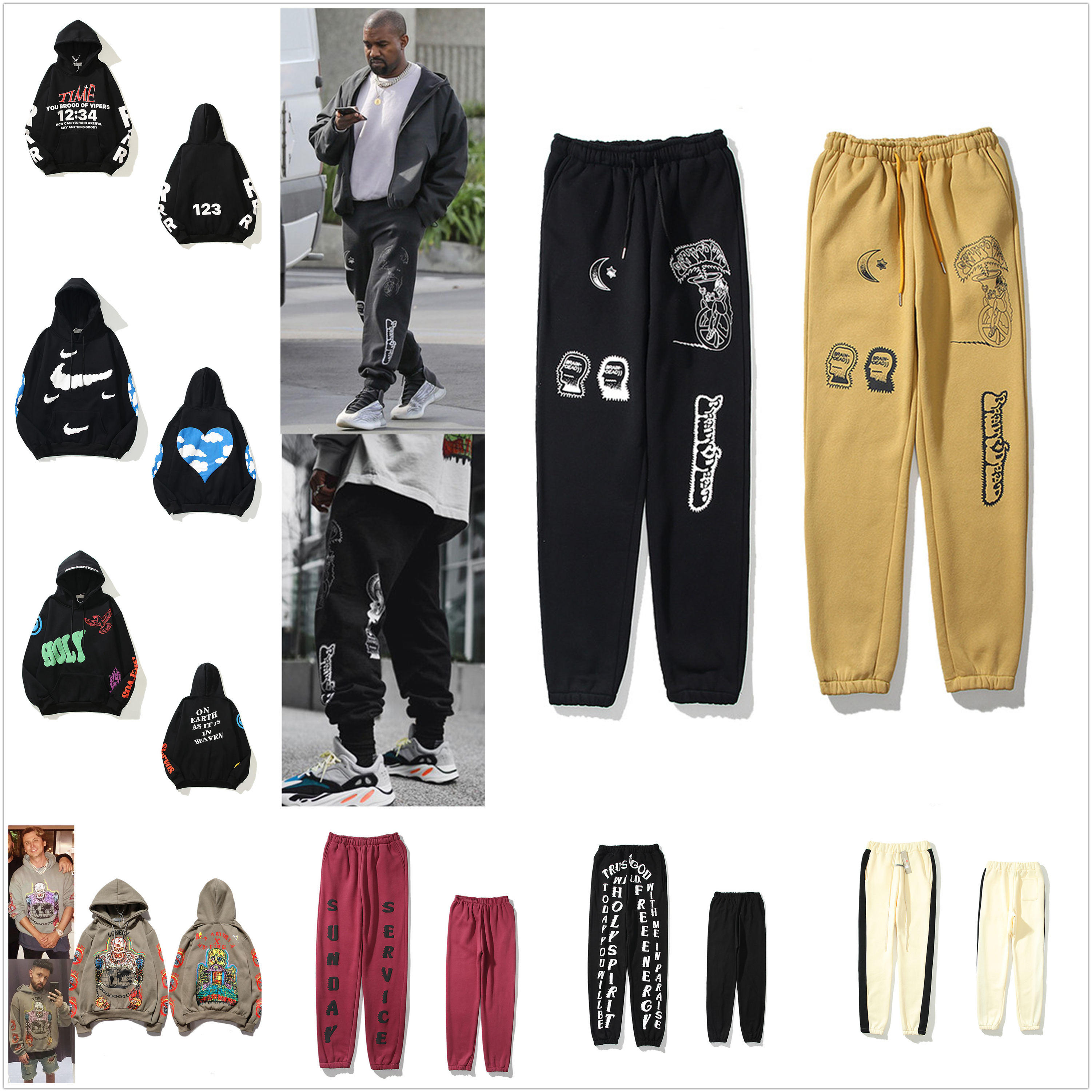 

Kanye Mens Pants High Street Pant for high-quality Men Reflective Sweatpants Casual Hip Hop Camo Streetwear 0102, 1pcs button