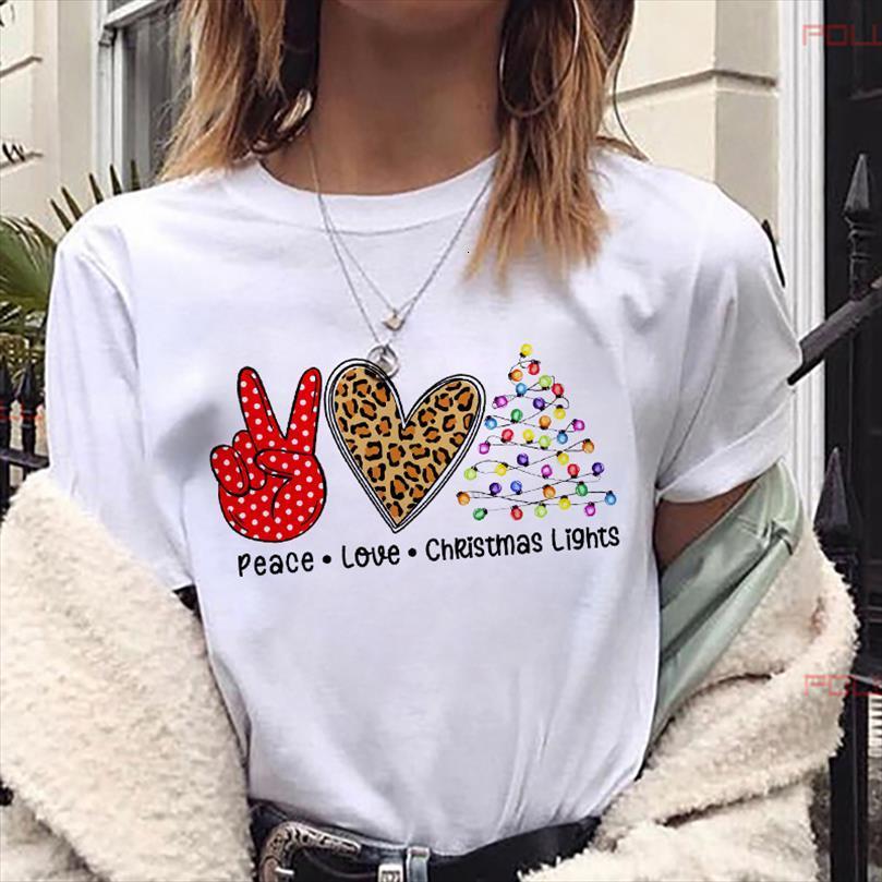 

maycaur peace love christmas men lights casual tumblr graphic female tees camisa print shirts, White;black