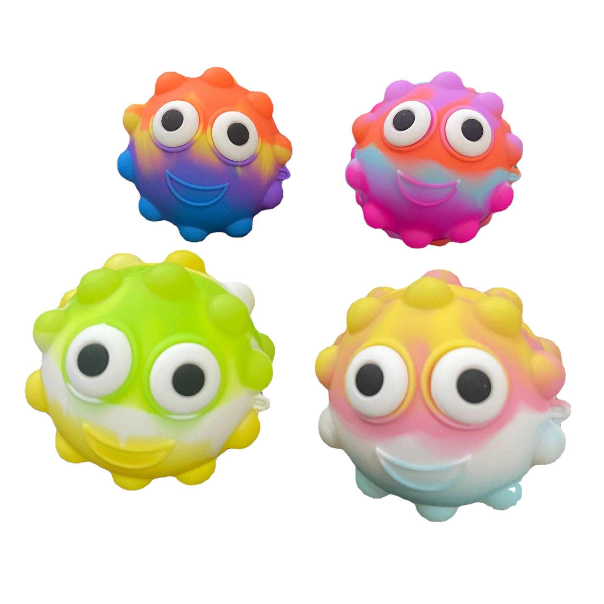 

New rodent control pioneer silicone pinch ball 3D decompression toy bubble music grip ball fingertips