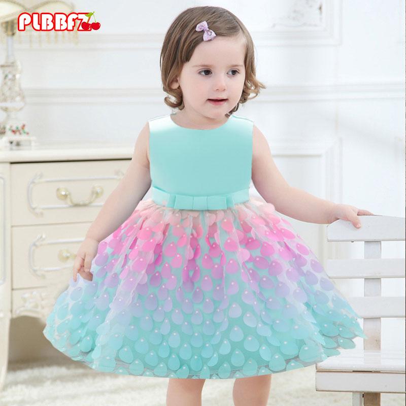 

Girl's Dresses PLBBFZ Christening For Baby Girls Princess Birthday First Holy Communion Evening Girl 1 2 Years Infant L1925XZ, Red;yellow