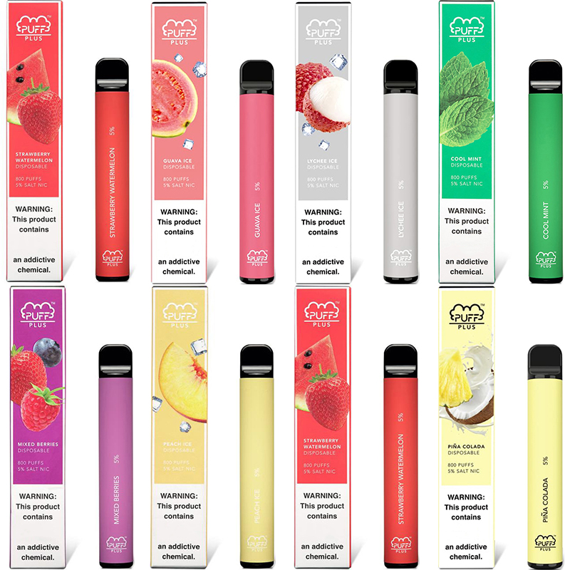 

Puff Bar Plus Disposable Vape Pen mix flavors Kits 800 Puffs cigarettes 550mAh Battery 3.2ML Vapor Pod Device wholesale Puffbars Vapes