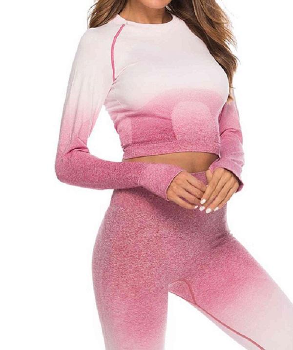 

shaping Women Yoga Outfit Sets Workout Sportswear Gym Clothing Fitness Tracksuits Athletic Activewear Leggings Running Sports Suits 06, As shown in illustration