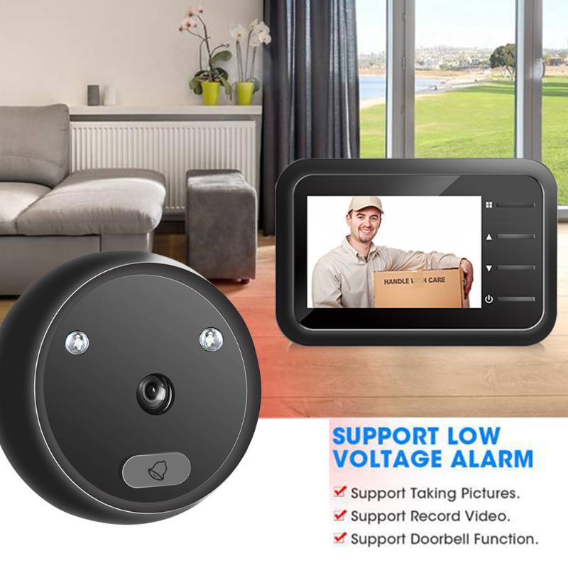 

Doorbells R11 Digital Doorbell Smart Electronic Peephole Viewer 2.4 Inch LCD Color Screen IR Night Vision Door Video Camera Bell