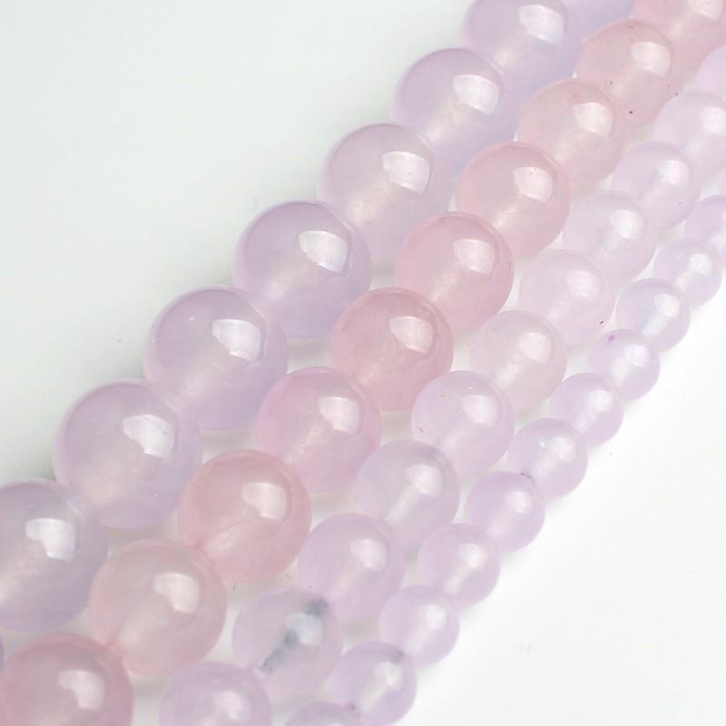 

Other Natural A+ Light Purple Chalcedony Stone Round Loose Beads For Jewelry Making 6 8 10 12mm 15'' Diy Bracelet Necklace Wholesale