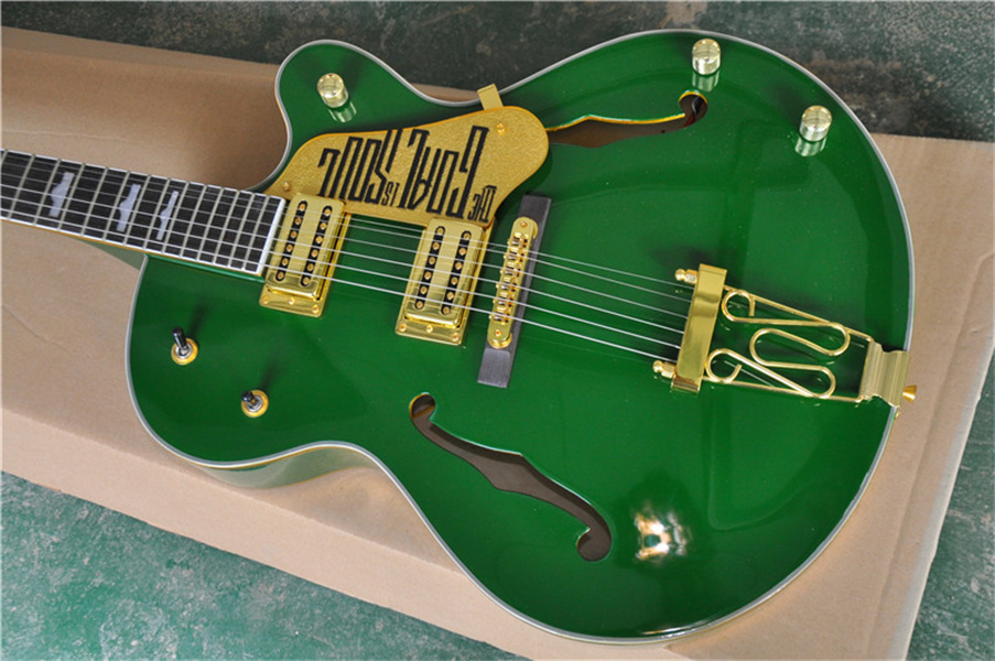 

New Blonde Natural Hollow Body Jazz Guitar Tiger Flame Maple Top 5 Switchmaster Archtop Electric Guitar Bigs B700 Tremolo P90 Pickup