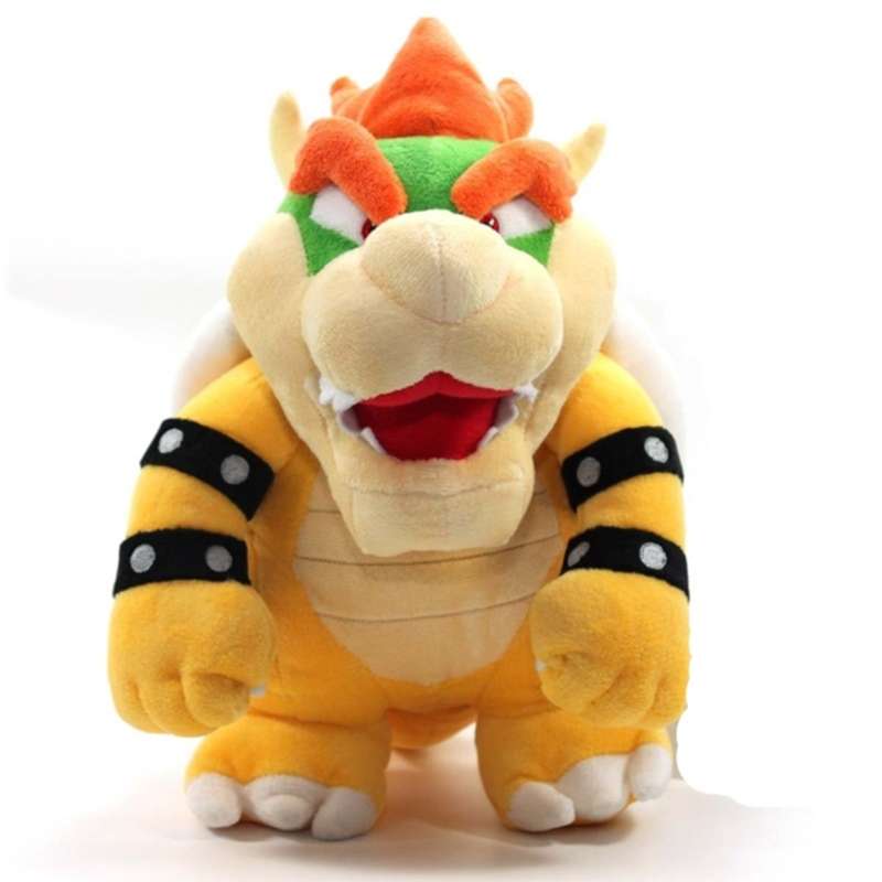 

[ Funny] Catoon Film anime 10" 26cm Bowser dragon Soft Stuffed Plush Toy doll model baby kids gift 210929, Multicolor