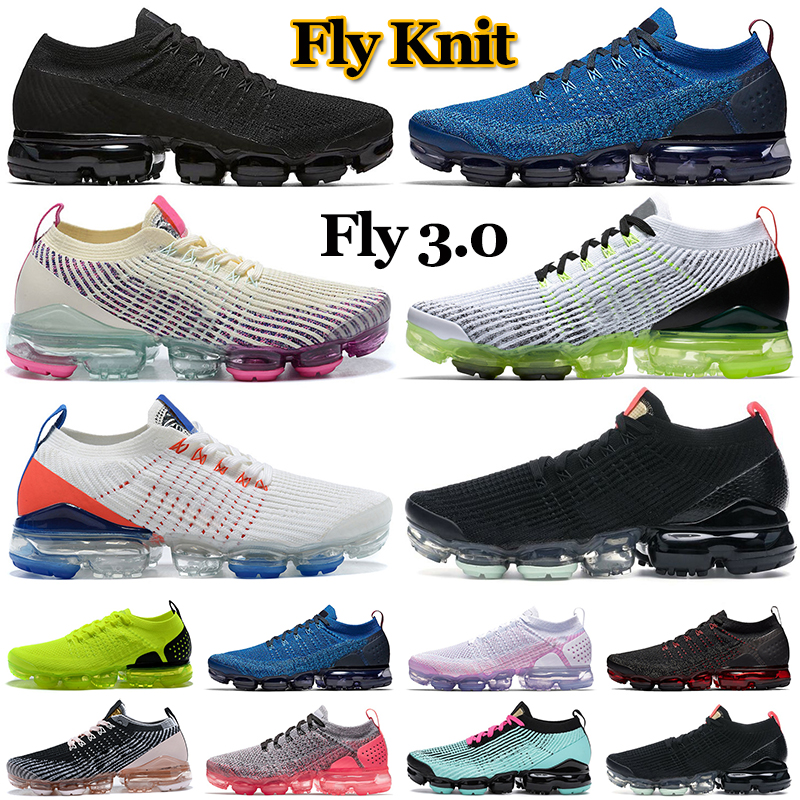 

Fly 3.0 Running Shoes Knit Men Women Sports Sneakers Triple Black White Volt Pink Rose Zebra South Beach Mens Trainers Runners Walking, 2.0 40-45 gym blue with red symbol