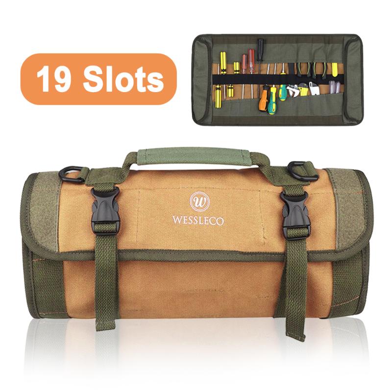 

Stuff Sacks Utility Pouch Multifunction Electrician Hardware Tools Organizer Roll Tool Bag Screwdriver Plier Storage Toolkit Shoulder Bags, Green