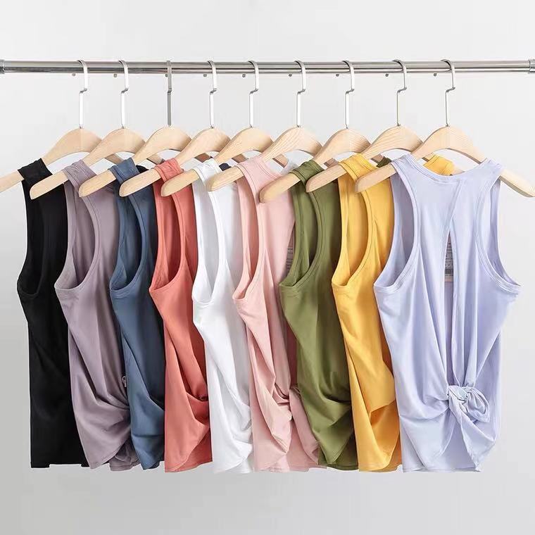 

L2027 Yoga Freedom Designer Tied Up Tank Yoga Top Solid Colors Women Fashion Outdoor Yoga Tanks Sports Running Gym Tops Clothes, Qianfen