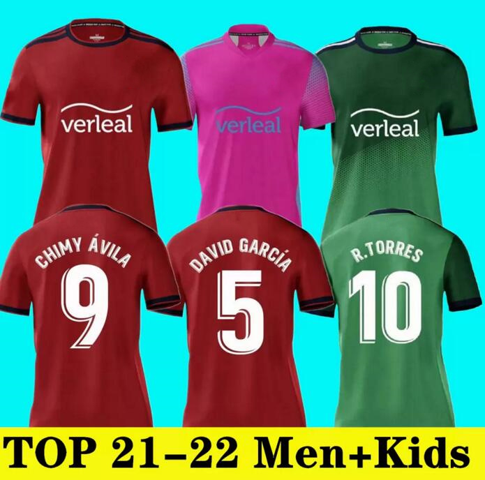 

2122 CA Osasuna RUBÉN GARCÍA R.TORRES soccer jerseys CHIMY ÁVILA football shirts BUDIMIR MANU SÁNCHEZ DAVID GARCIA home away jersey CALLERI TORRÓ Camiseta de Fútbol, Men