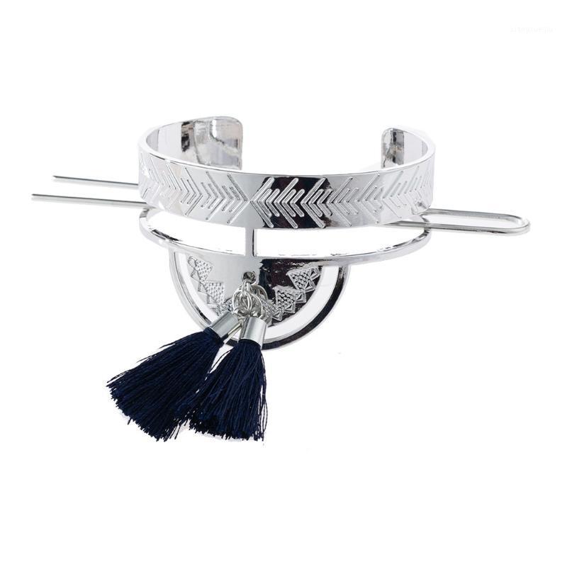 

Hair Clips & Barrettes Hollow Out Tassels Metal Stick Bun Holder Hairpin Barrette Clip Clamp C1FE, Golden;silver