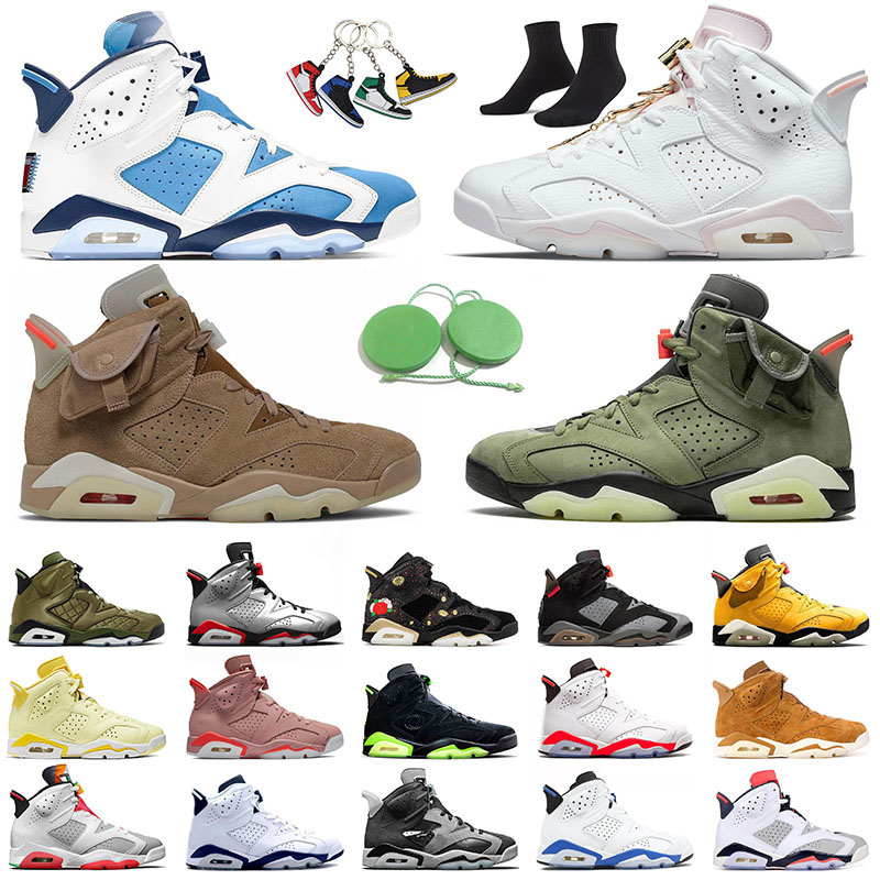 

High Quality Gold Hoops Basketball Shoes Jumpman 6 British Khaki UNC Mens Womens Carmine Hare 6s Travis Cactus Jack VI Black Men Trainers Sports Sneakers, A3 hare 36-47