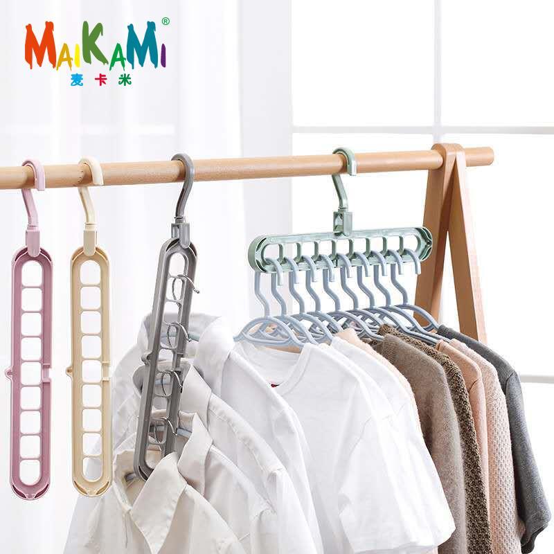 

Space Saving Hanger Magic Clothes With Hook Closet Organizer Multi-port Support Circle Hangers & Racks
