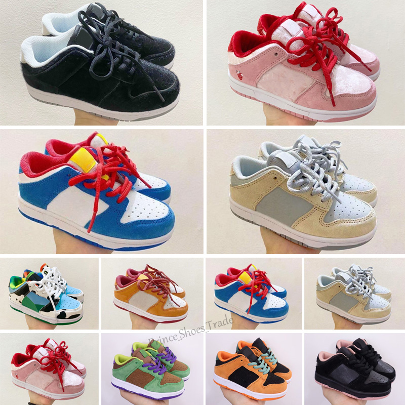 

Futura x Sb Low OFF Casual Shoes Kids Women Mens Green Orange Blue White Dunks des Chaussures Taquets 26-35, Color 1