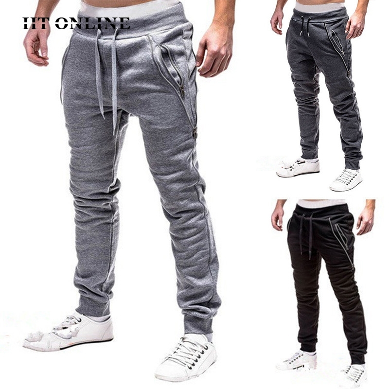 

Mens Joggers Sweatpants Gyms Fitness Solid Casual Pants Men Hip Hop Streetwear Summer Elastic Waist Workout Harem Trousers 210603, Jw634darkgrey