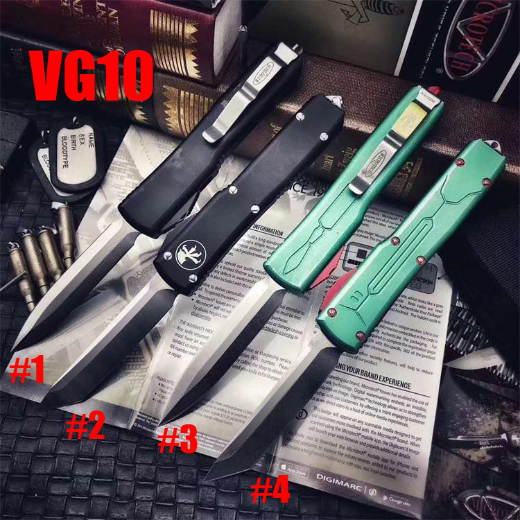 

High quality Microtech UTX85 Ultratech UTX-85 UTX-70 UTX70 UT Knife D2 Blade T6 Aluminum (CNC) Handle Outdoor Camping Auto Knives EDC tool