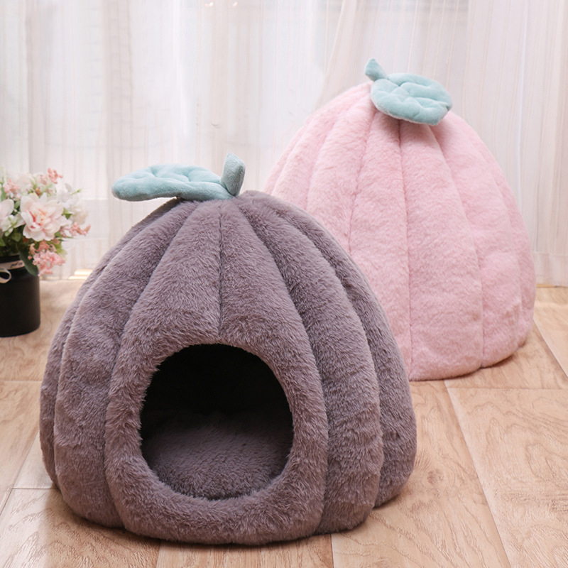 

Fodabe and Removabe Cat Bed Sef Warming for Indoor Cat Dog House with Mattress Puppy Cage ounger Grey ropa para perro Drop, Pink