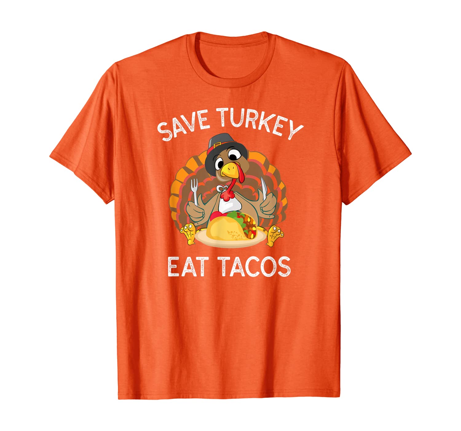 

Save Turkey Eat Tacos Mexican Thanksgiving T-Shirt, White;black