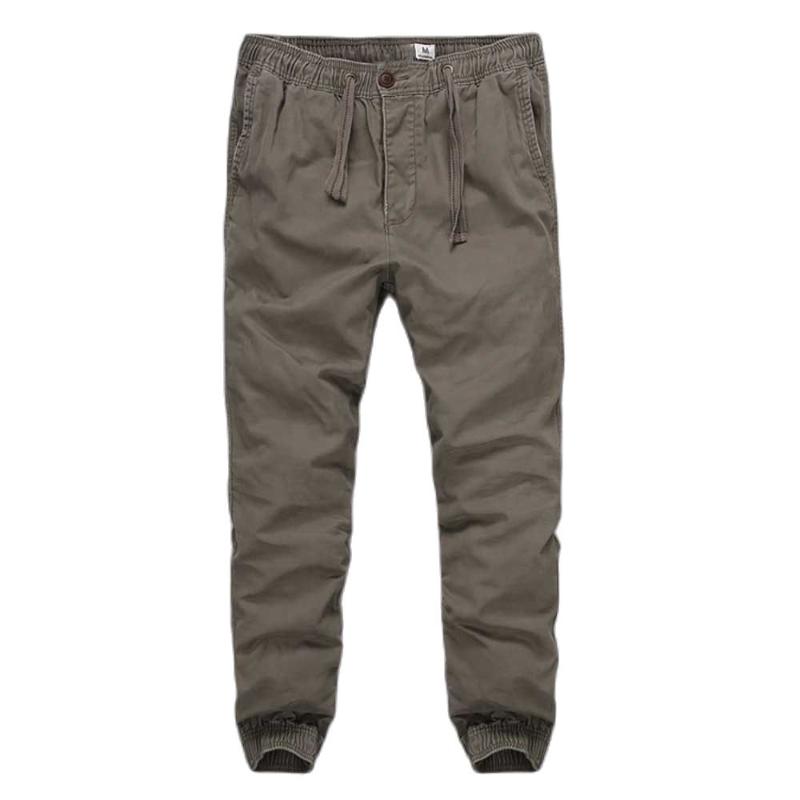 

Men's Pants Fashion Military Style Army Cargo Men Casual Joggers Skinny Elastic Waist Streetwear Male Clothing, Black