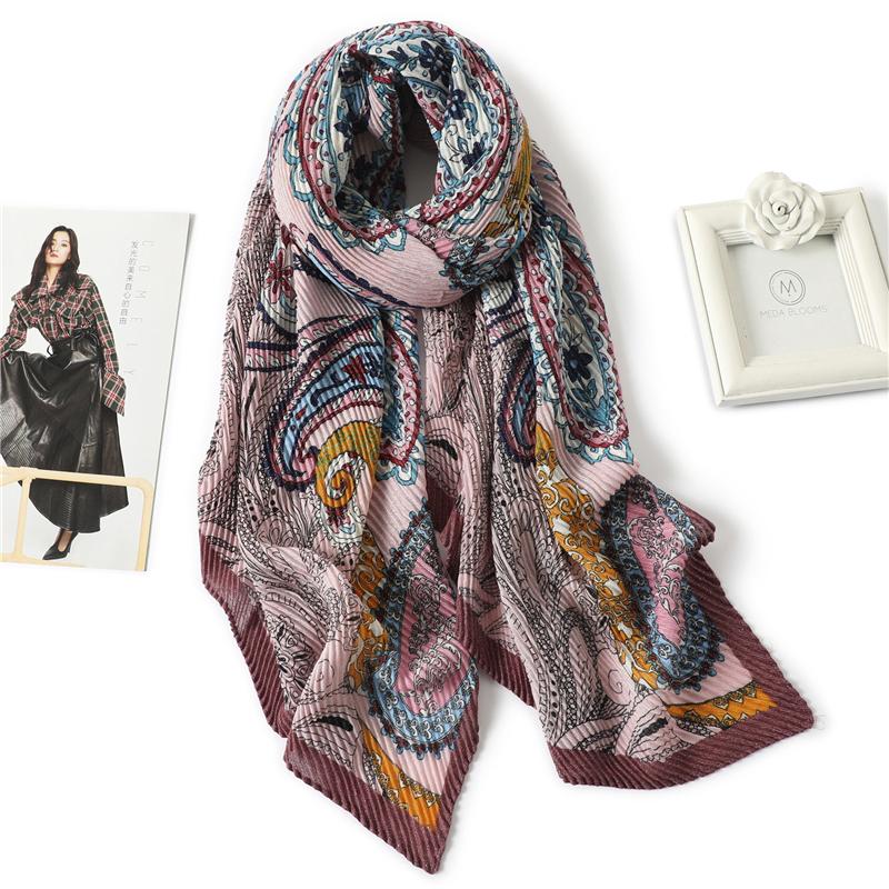 

Scarves 2021 Luxury Cotton Scarf Women Hijab Bandana Neckerchief Headband Female Warm Shawls Wrap Foulard Bufanda Stoles Headscarves