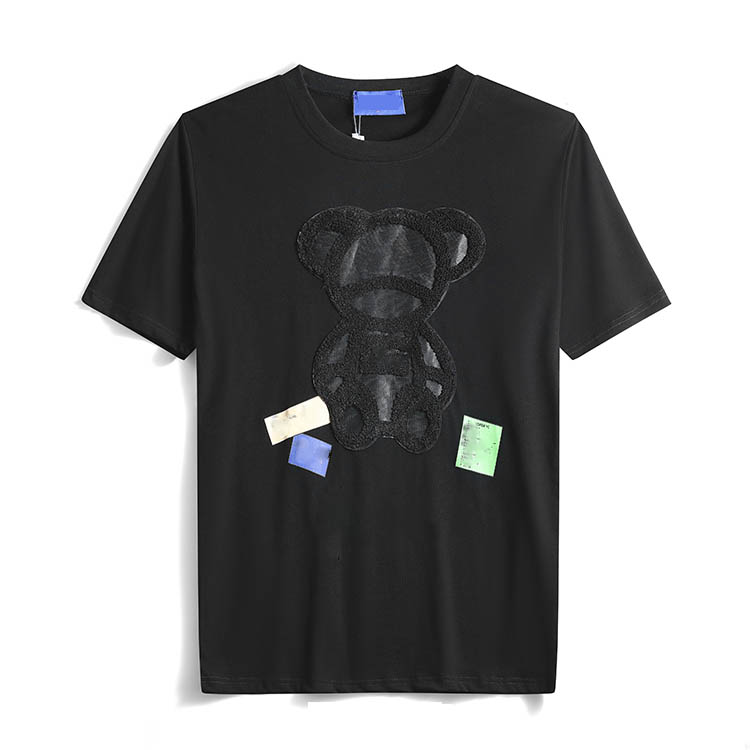 

luxury Designer printed t shirts fashion personality men design shirt women t-shirt high quality black and white S-XXXL, White;black