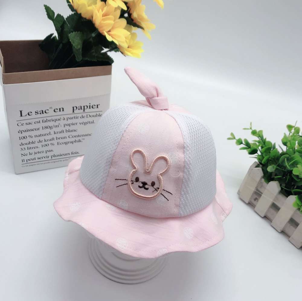 

Summer children fisherman's hat Korean cartoon rabbit sun screen breathable Sun Hat Baby, Yellow
