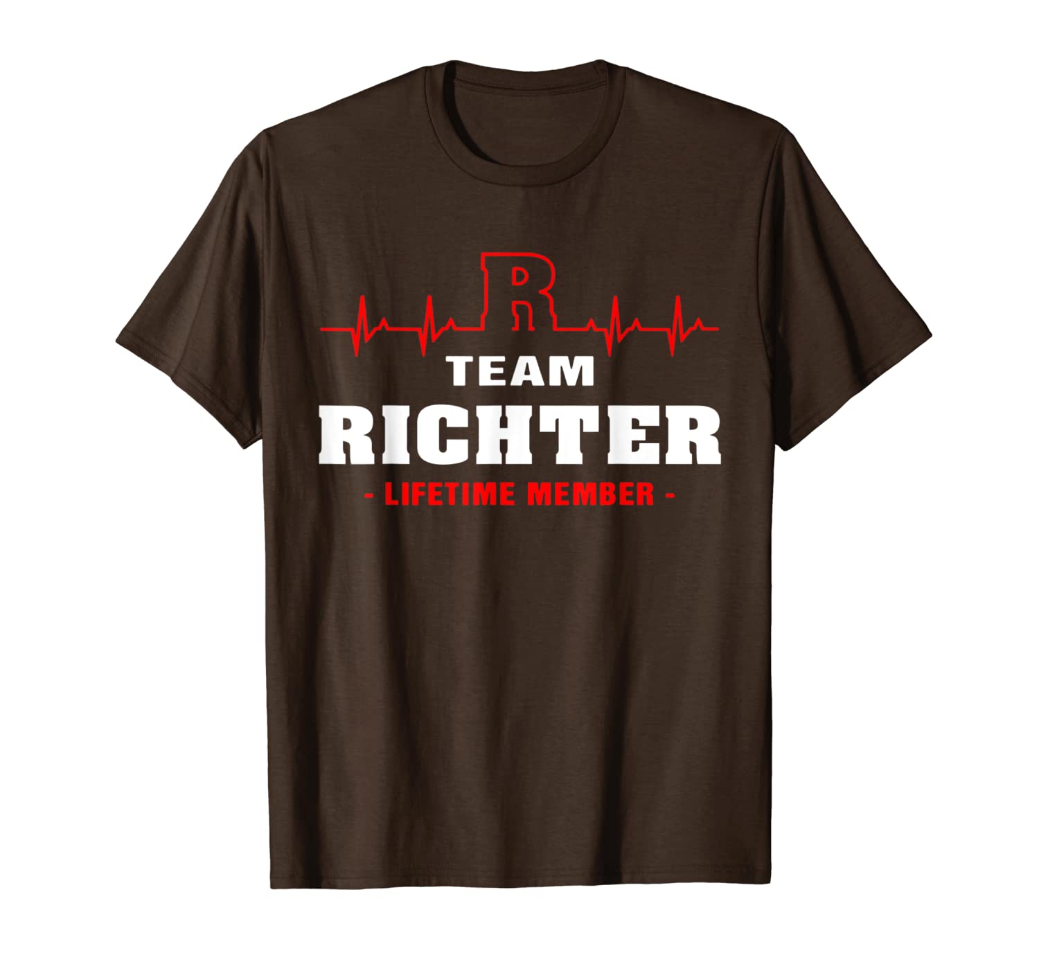 

team richter lifetime member shirt surname, last name gift t-shirt, White;black