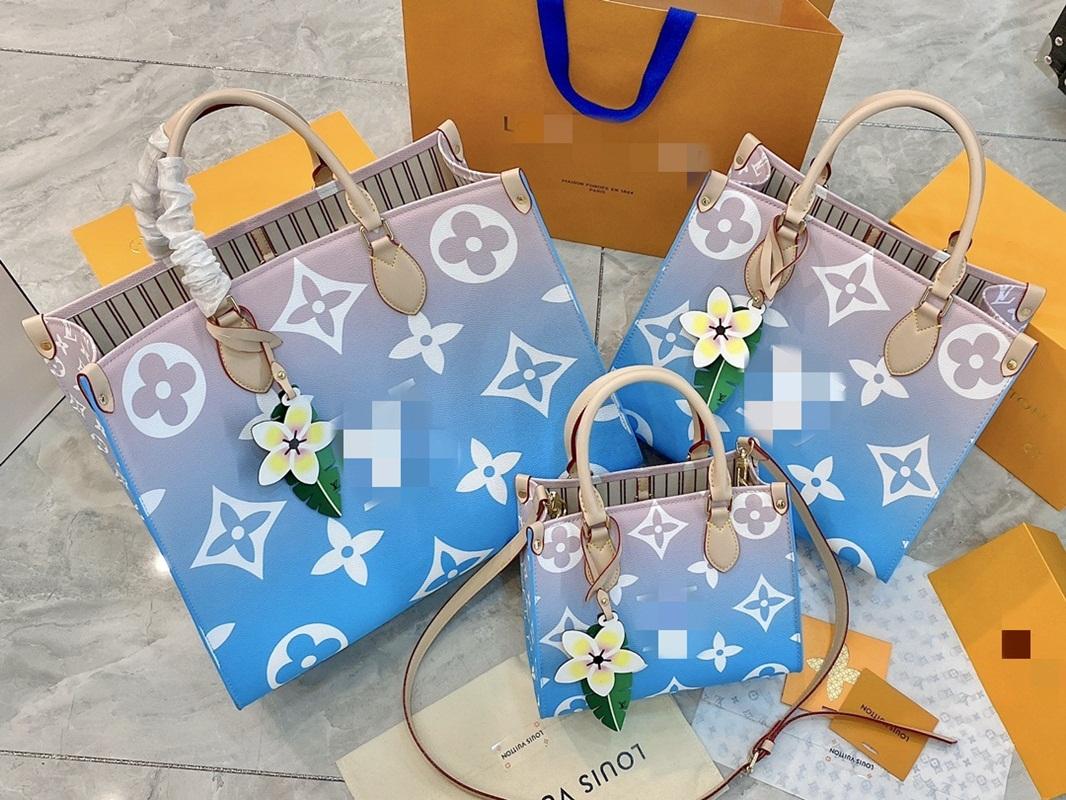 

Vintage LV Louis Vitton Wallets Gradient Onthego 3size Luxurys Designers Crossbody Shopping Bags Handbags Purse Women Fashion Vutton, Red;black