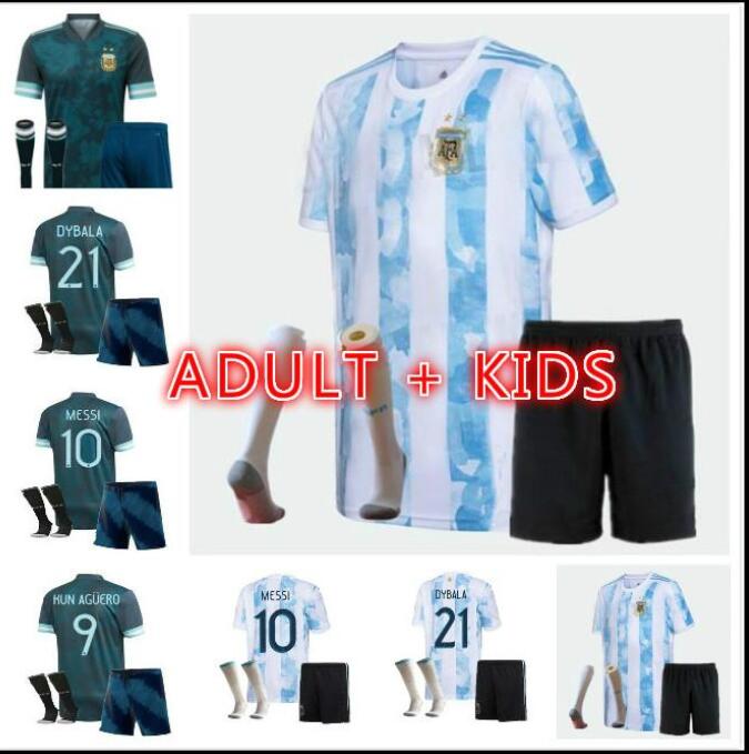 

adult kids kit Argentina soccer Jersey 2021 2022 Copa America football shirt MESSI DYBALA AGUERO LO CELSO MARTINEZ TAGLIAFICO Camiseta de futbol, Black;yellow
