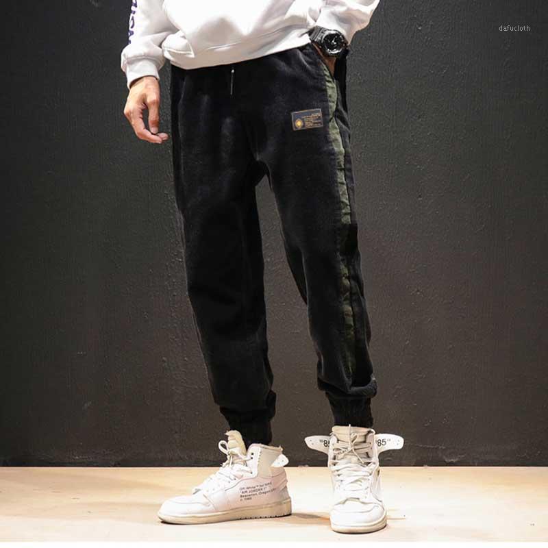 

Sunpingping Corduroy Trousers Men Thick Velvet Business Casual Loose High Quality Autumn And Winter Male Men's Trou Pants, Black