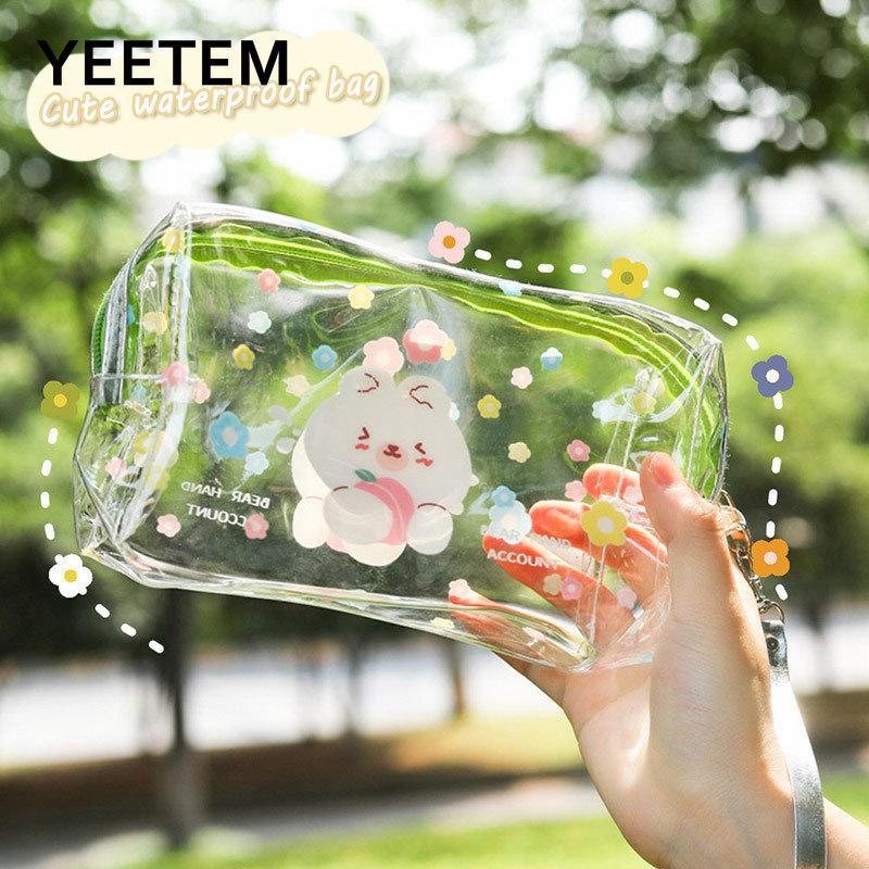 

Cute Fruit Puppy Cosmetic Bag Japanese Portable Lady Travel Transparent Large Capacity Wash Storage Women's Bags & Cases