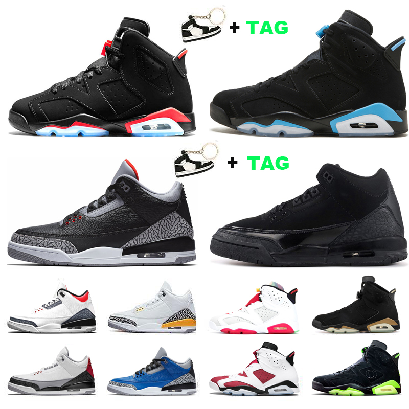 

Mens Basketball Shoes Jumpman 6s Infrared Reflective UNC sneakers Tinker Triple Black Fire Red men trainers outdoor sports Eur 40-47, #10 triple black