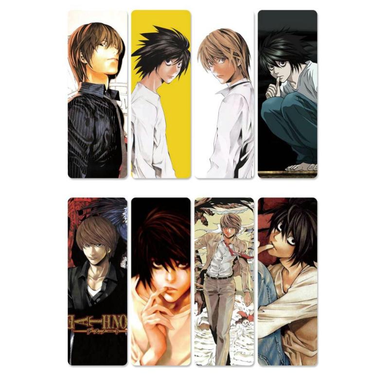 

Bookmark 8pcs DEATH NOTE Anime Bookmarks Waterproof Transparent PVC Plastic Beautiful Book Marks Gift