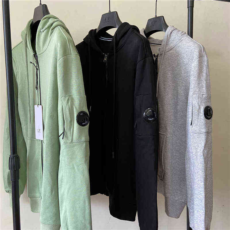 

Autumn and Winter Cp Men's Outdoor Sport Cardigan Zipper Hoodie Coat Sweatshirt Harajuku Clothes Anime, Gray