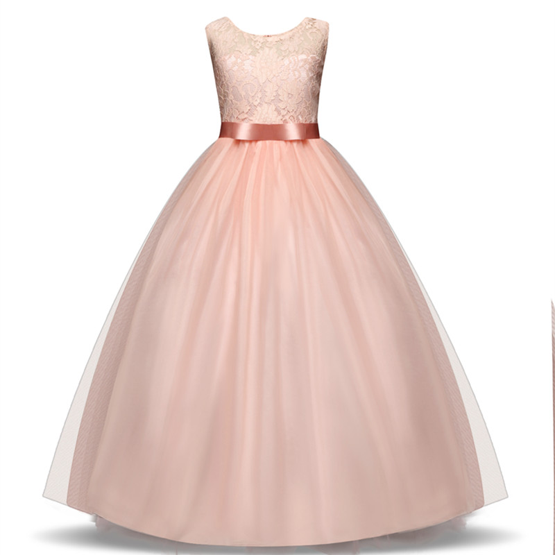 

Lace Girl Dress For Wedding Girl Party Wear Plus Size Little Lady Evening Prom Gown Teenage Girl Kid Clothes Childrens Clothing, As picture