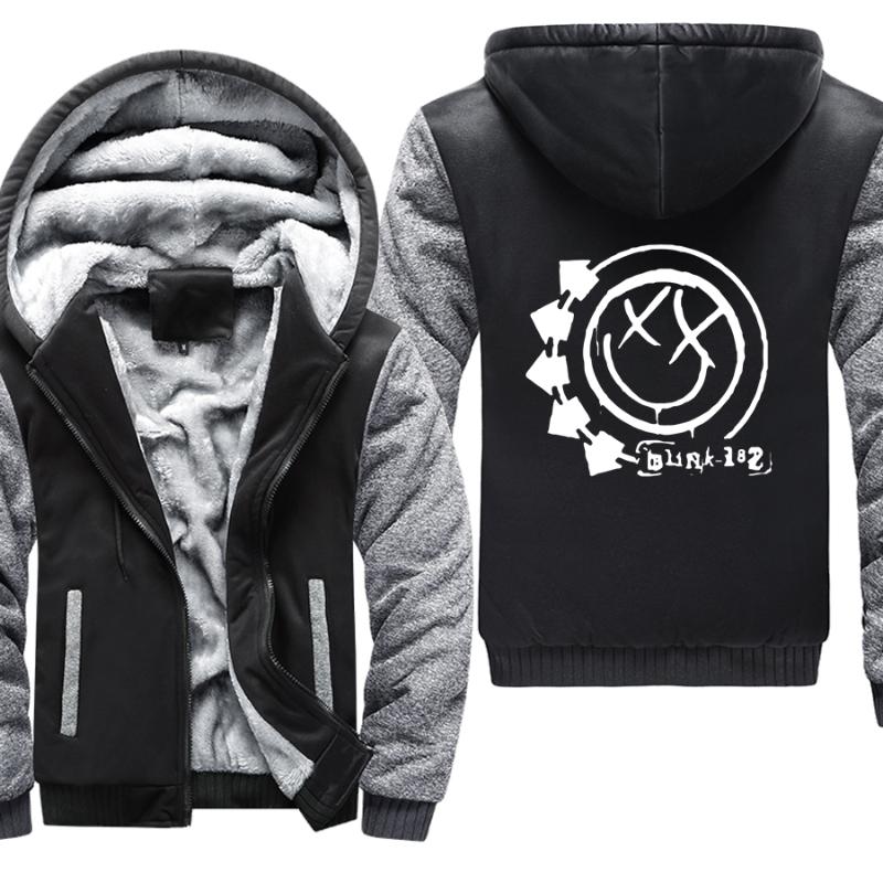

Men' Hoodies & Sweatshirts BLINK-182 FACTS Winter Fleece Thermal Hoodie Sweatshirt For Men Thick Warm Windbreaker Jacket Plus Velvet Hooded, Black