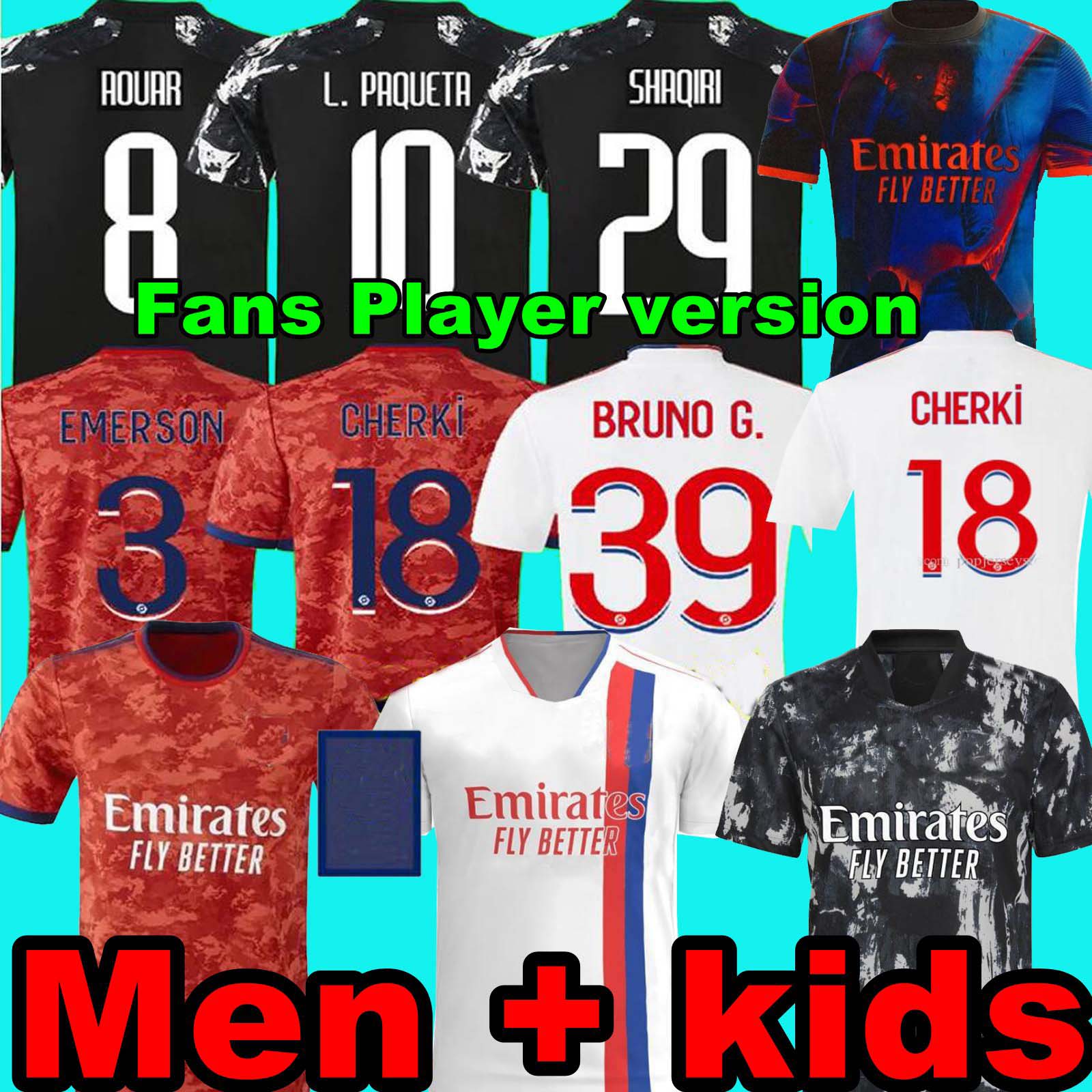 

21 22 Lyon Soccer Jersey L.PAQUETÁ 4TH 2021 2022 Lyonnais Dembélé 9 OL digital fourth SHAQIRI TOKO EKAMBI BRUNO G BOATENG AOUAR football shirts